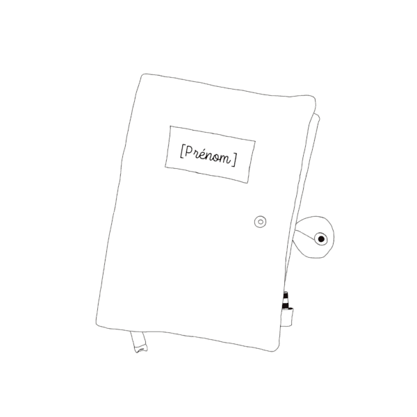 protège carnet de santé personnalisable, de petits fils et de coton