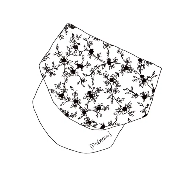 foulard bavoir personnalisable, de petits fils et de coton