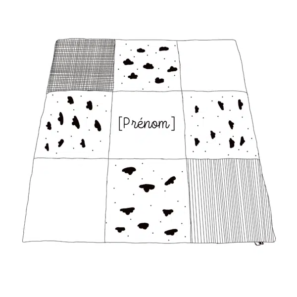 tapis d'éveil personnalisable, de petits fils et de coton