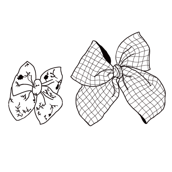 barrette nœud personnalisable, de petits fils et de coton
