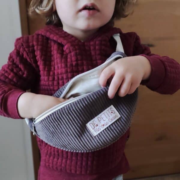 sac banane enfant personnalisable, de petits fils et de coton