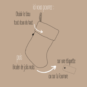 Chaussette De Noël Gothique 41 Cm - Ornement Cheminée Avec Manchette Blanche