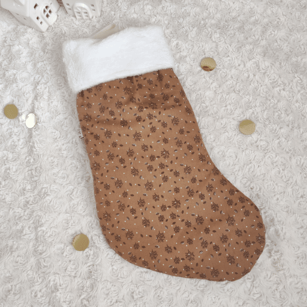 chaussette de noël à motifs